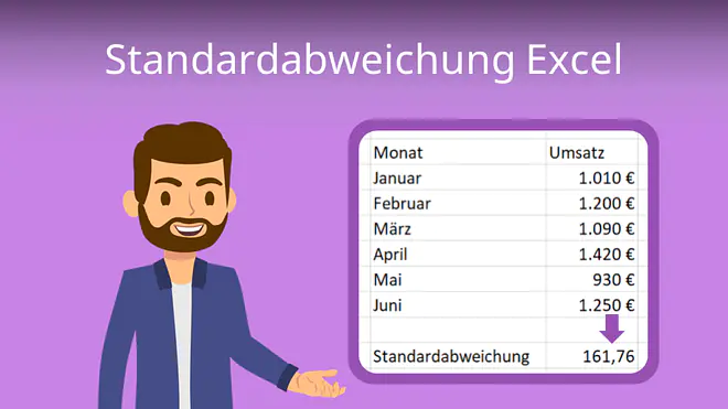 Zum Video: Standardabweichung Excel