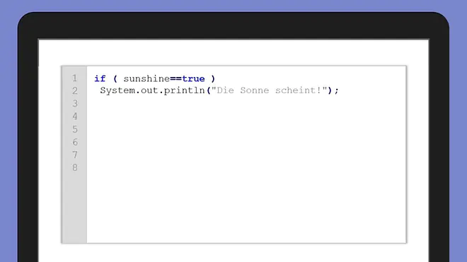 if Java, if-Anweisung Java, Java if