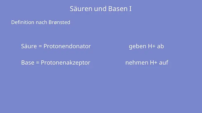 Definition Säure-Basen-Reaktion