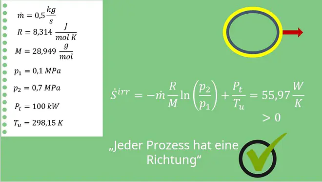 Entropieänderung, Entropieänderung berechnen
