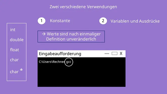 Datentypen, Datentypen in C, C Datentypen, Int, Integer, Char
