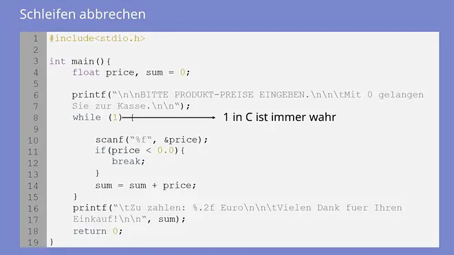 while-Schleife C