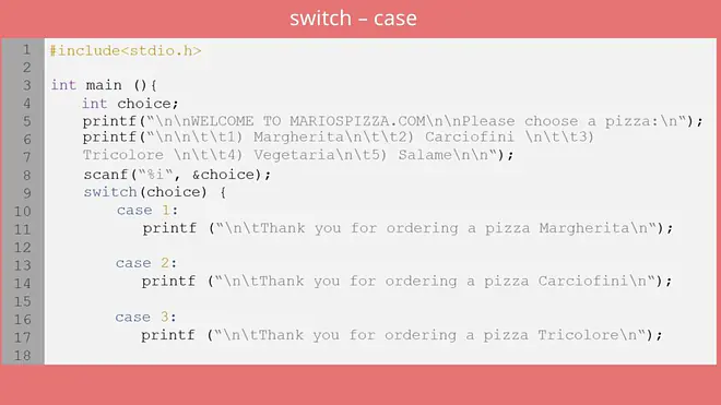 switch-case C, switch c