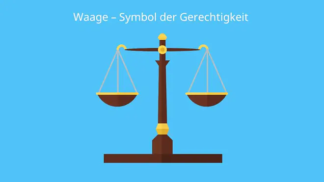 Waage Symbol; bildliches Symbol, Zeichen Bedeutung