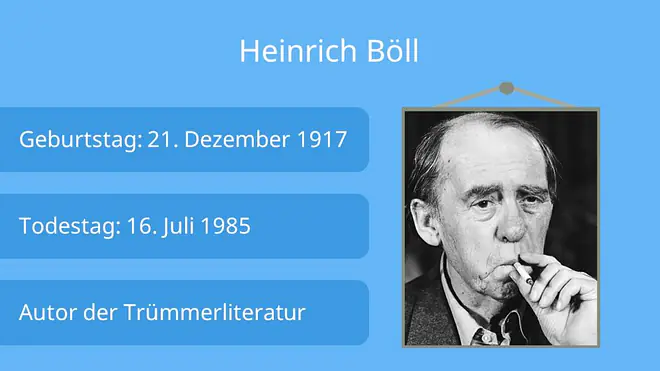 heinrich böll, nachkriegsliteratur, trümmerliteratur, kahlschlagliteratur, zweiter weltkrieg, der mann mit den messern, gruppe 47