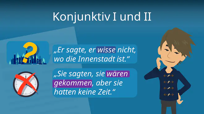 Zum Video: Konjunktiv I und II
