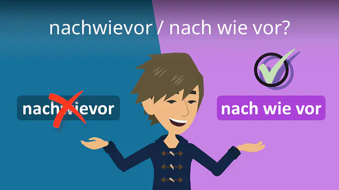 Zum Video: nachwievor / nach wie vor?