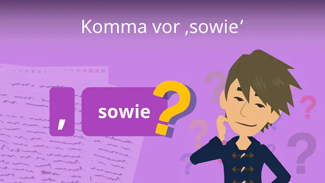 Zum Video: Komma vor sowie