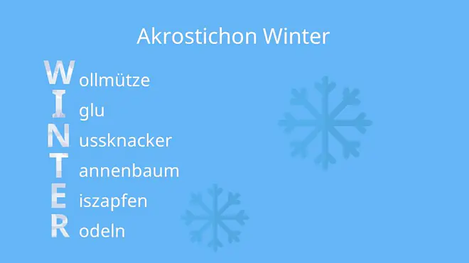 Akrostichon Winter, Akrostichon Beispiele, Akrostichon Vorlage, Akrostichon Grundschule, Akrostichon Schule, Akrostichon erstellen
