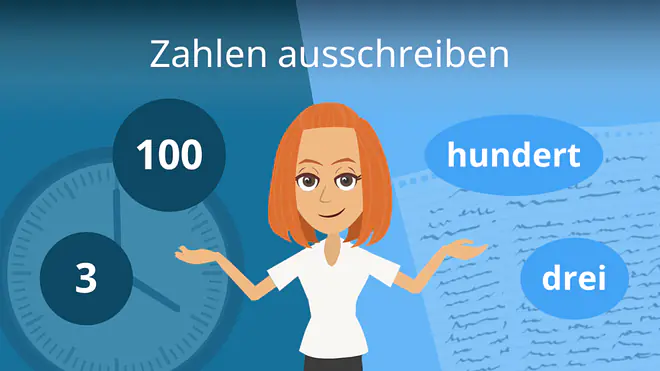 Zum Video: Zahlen ausschreiben