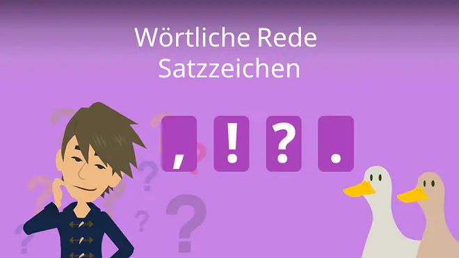 Zum Video: Wörtliche Rede Satzzeichen