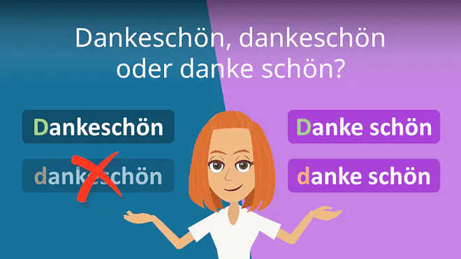 Zum Video: Dankeschön, dankeschön oder danke schön?