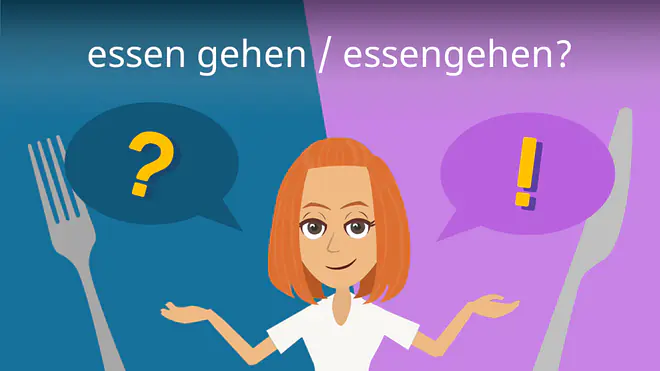 Zum Video: essen gehen / essengehen?