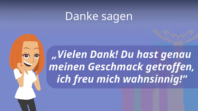 Zum Video: Danke sagen