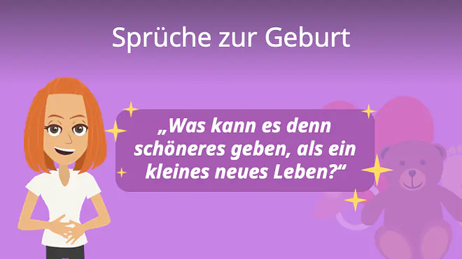Zum Video: Sprüche zur Geburt