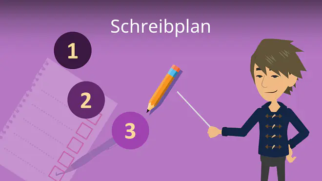 Zum Video: Schreibplan