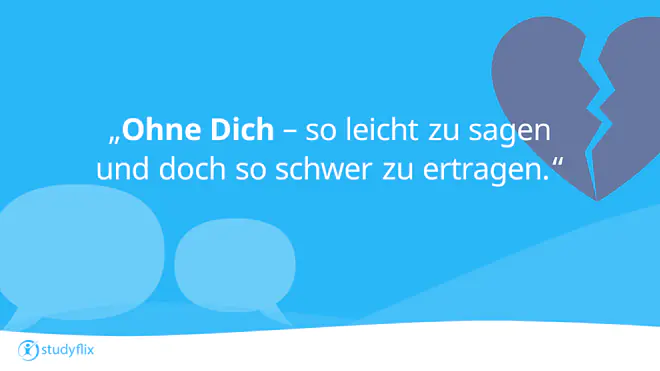 Ohne Dich - so leicht zu sagen und doch so schwer zu ertragen.