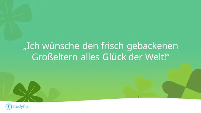 Ich wünsche den frisch gebackenen Großeltern alles Glück der Welt!