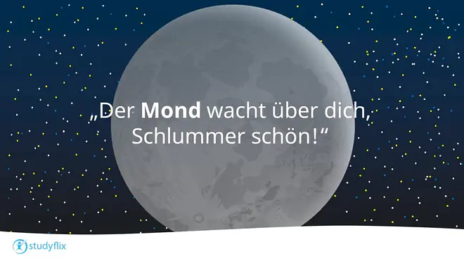 Der Mond wacht über dich. Schlummer schön!