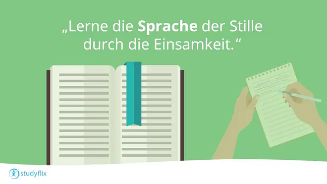 Lerne die Sprache der Stille durch die Einsamkeit.
