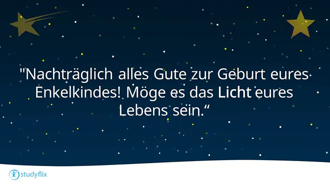 Nachträglich alles Gute zur Geburt eures Enkelkindes! Möge es das Licht eures Lebens sein.
