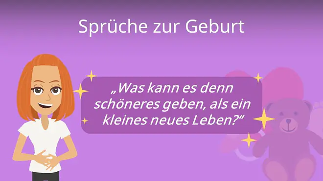 Zum Video: Sprüche zur Geburt