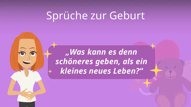 Zum Video: Sprüche zur Geburt