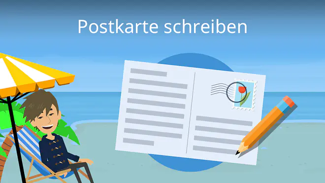 Zum Video: Postkarte schreiben