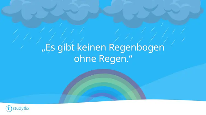 „Es gibt keinen Regenbogen ohne Regen.“