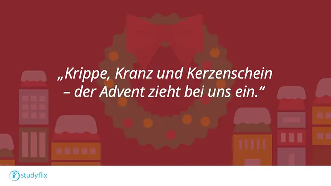 Krippe, Kranz und Kerzenschein - der Advent zieht bei uns ein