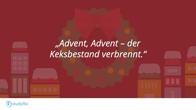 Advent, Advent - der Keksbestand verbrennt