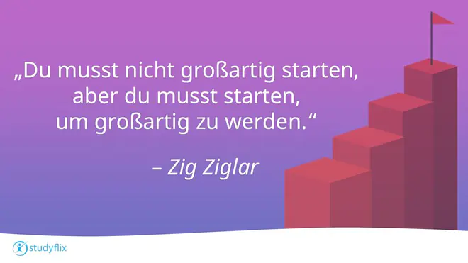 "Du musst nicht großartig starten, aber du musst starten, um großartig zu werden." – Ein Zitat von Zig Ziglar