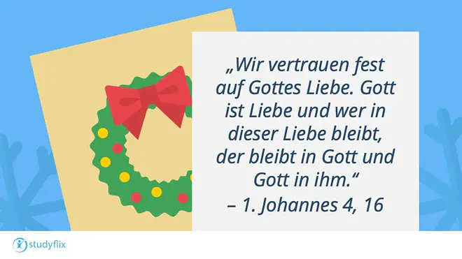 „Wir vertrauen fest auf Gottes Liebe. Gott ist Liebe und wer in dieser Liebe bleibt, der bleibt in Gott und Gott in ihm.'' - 1. Johannes 4, 16