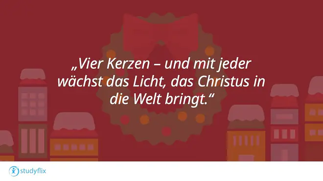 Vier Kerzen - und mit jeder wächst das Licht, das Christus in die Welt bringt
