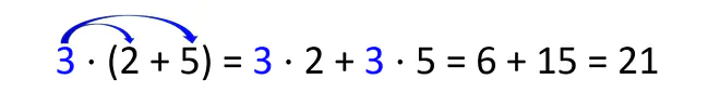 Distributivgesetz Multiplikation, Distributivgesetz 