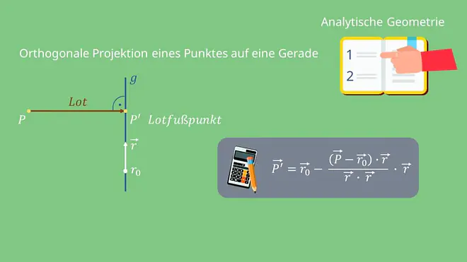 Orthogonale Projektion Vektor Analytische Geometrie Lotfußpunkt