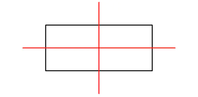 Rechteck, Symmetrieachsen, Achse, Symmetrie