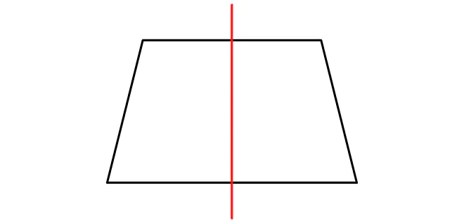 Trapez, symmetrisch, Achse, gleichschenklig, Symmetrieachsen
