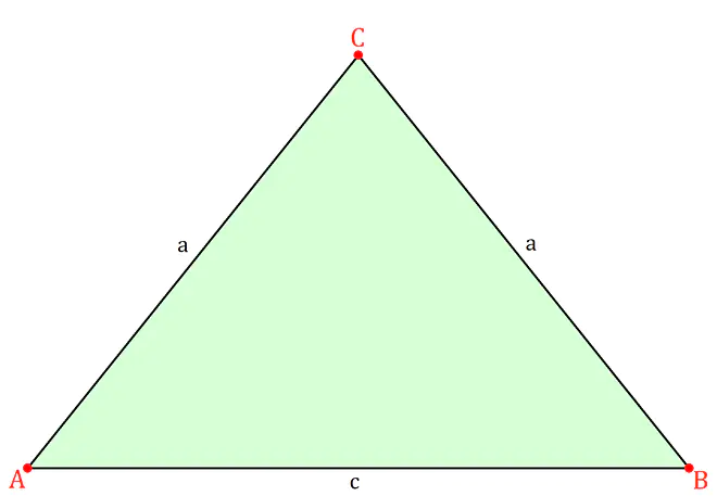Gleichschenkliges Dreieck, Geometrie gleichschenkliges Dreieck, Dreieck gleichschenklig