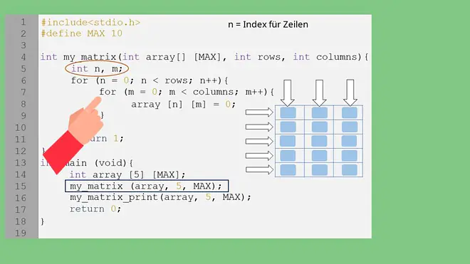 Zweidimensionale Arrays