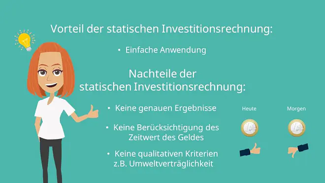 statische Investitionsrechnung, statische Investitionsrechnung Vorteile