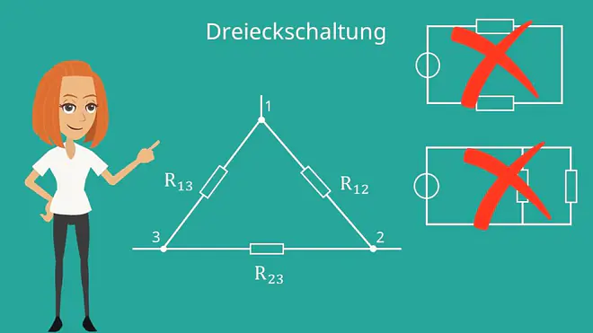 Stern-Dreieck-Schaltung, Dreieckschaltung, Widerstand
