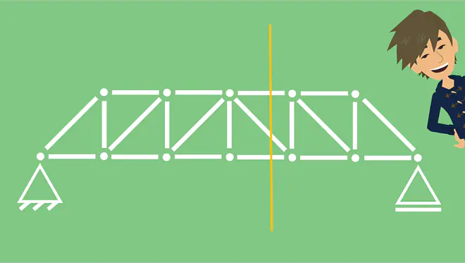 Fachwerke berechnen, Nullstäbe, Ebene Fachwerke, Fachwerk Statik, Schnittverfahren, Loslager, Festlager, Stabkräfte