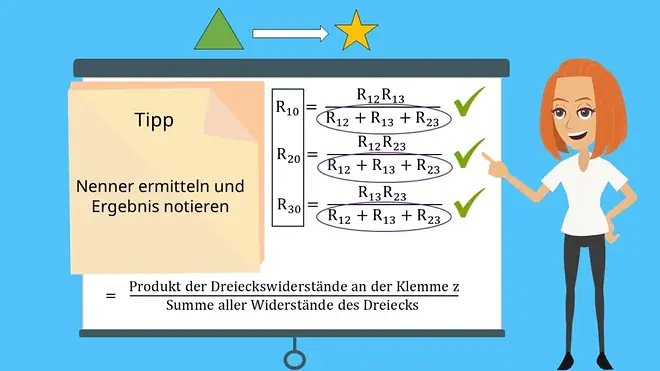 Stern Dreieck Umwandlung, Stern Dreieck Transformation, Widerstand, Dreieck Stern Umwandlung