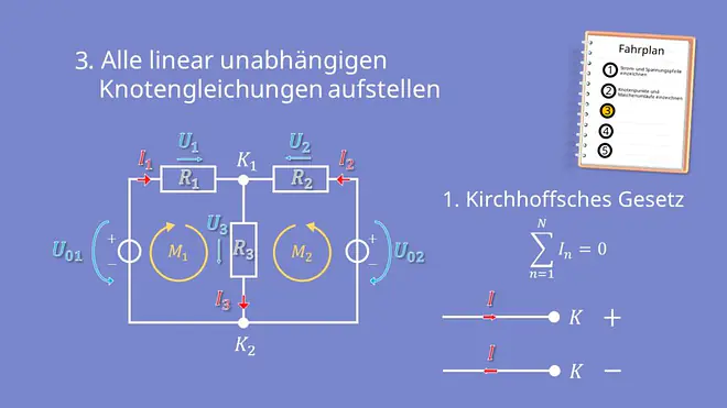 Zweigstromverfahren, Zweigstromanalyse, Knotengleichung, Kirchhoffsche Regeln