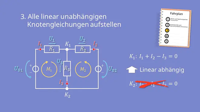 Zweigstromverfahren, Zweigstromanalyse, Knotengleichung, Kirchhoffsche Regeln