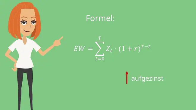 Aufzinsung, Erwartungswert, Summe, Endwertmethode