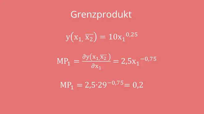 Grenzprodukt berechnen, Grenzprodukt, Grenzprodukt Formel