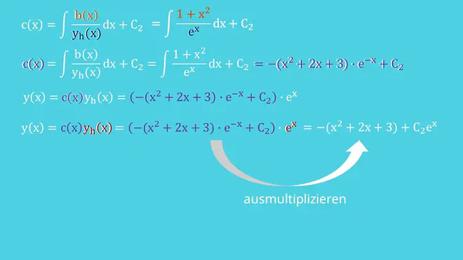 Variation der Konstanten Beispiel