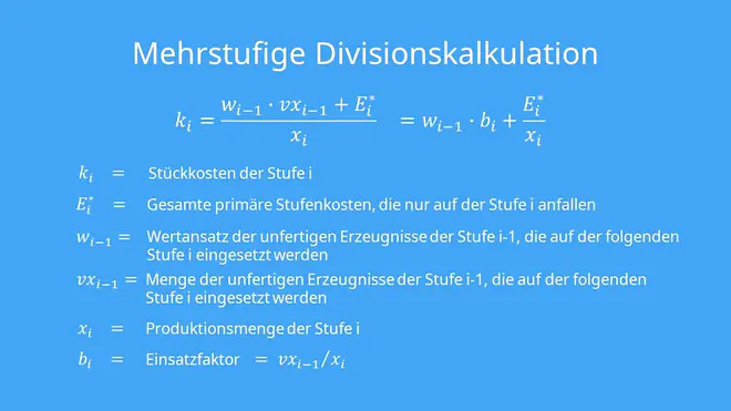 Mehrstufige Divisionskalkulation